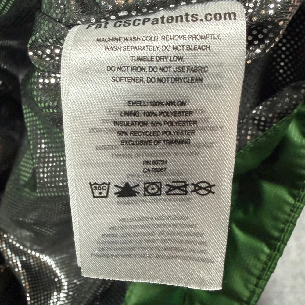 Columbia Puffer Jacket Men's Large Green Omni-Heat Insulated Full Zip 1626061
